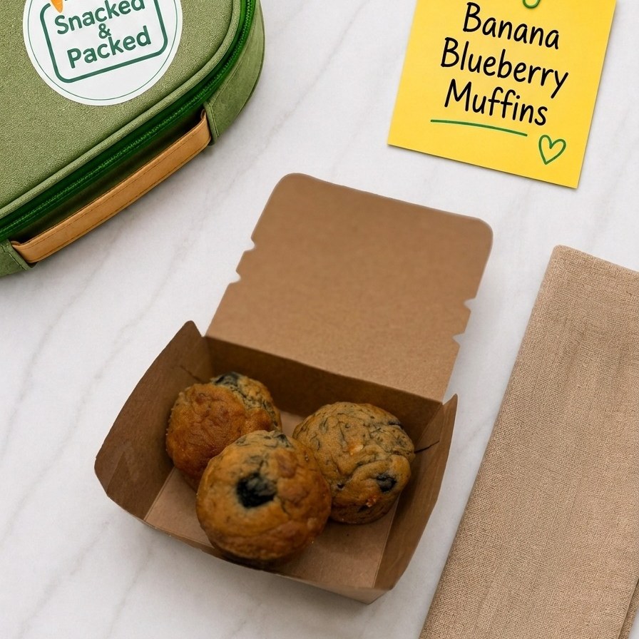 Banana & Blueberry Muffins
