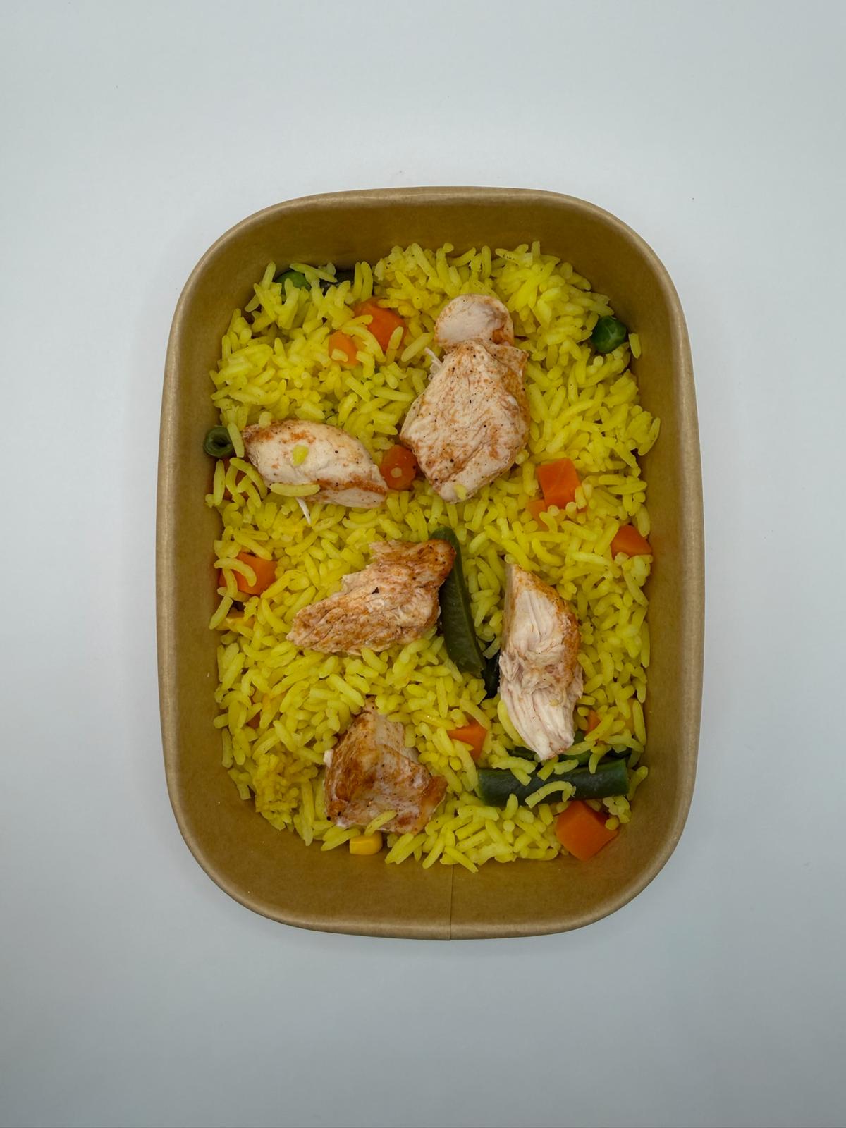 Cajun Chicken Bites & Savoury rice