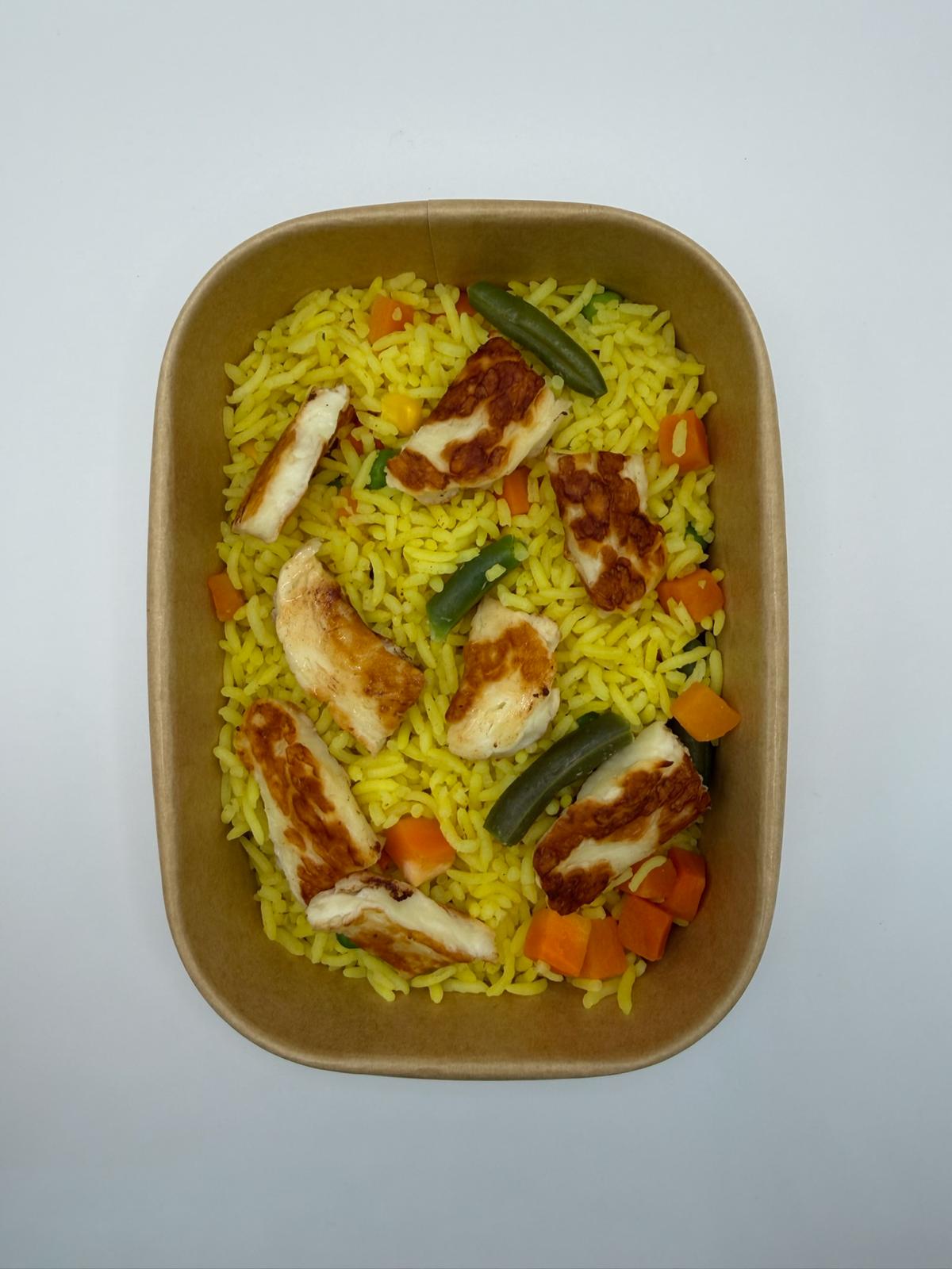 Halloumi bites & Savoury rice