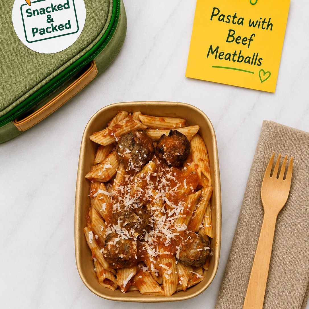 Pasta with Beef Meatballs