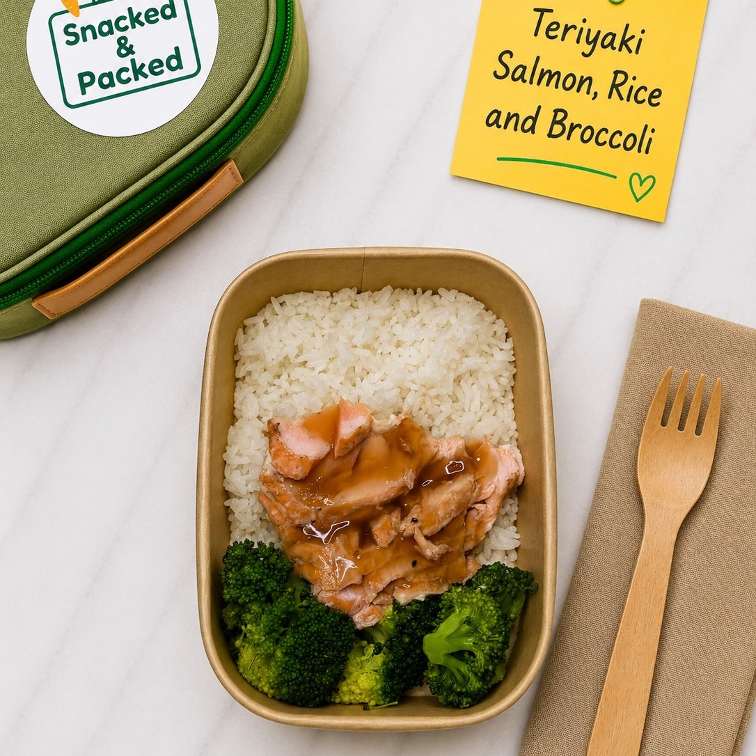 Teriyaki Salmon, Rice & Broccoli